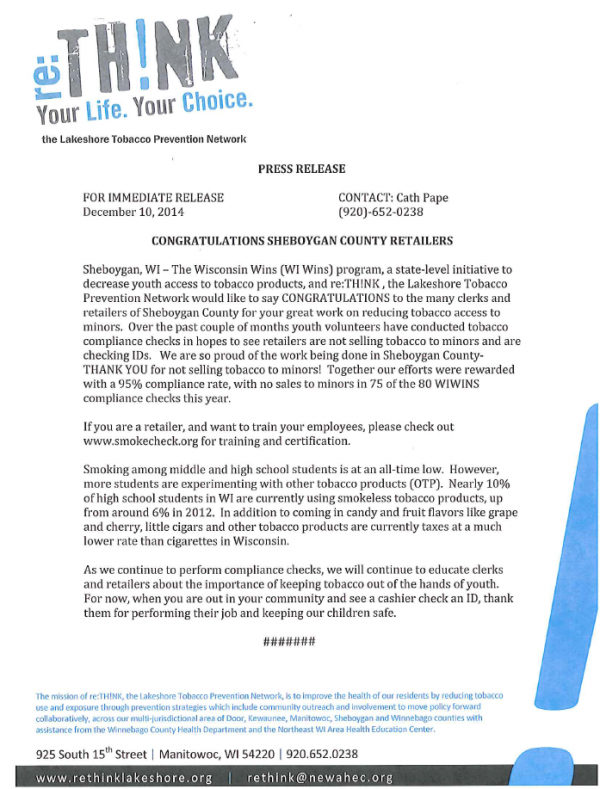 tobacco press release